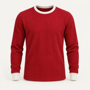 Longsleeve Waffle „Cherry Red“