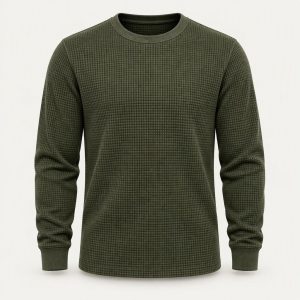 Longsleeve Waffle „Olive Night“