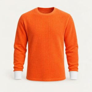 Longsleeve Waffle „Signal Orange“