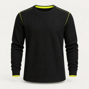 Longsleeve Waffle „Volt Black“