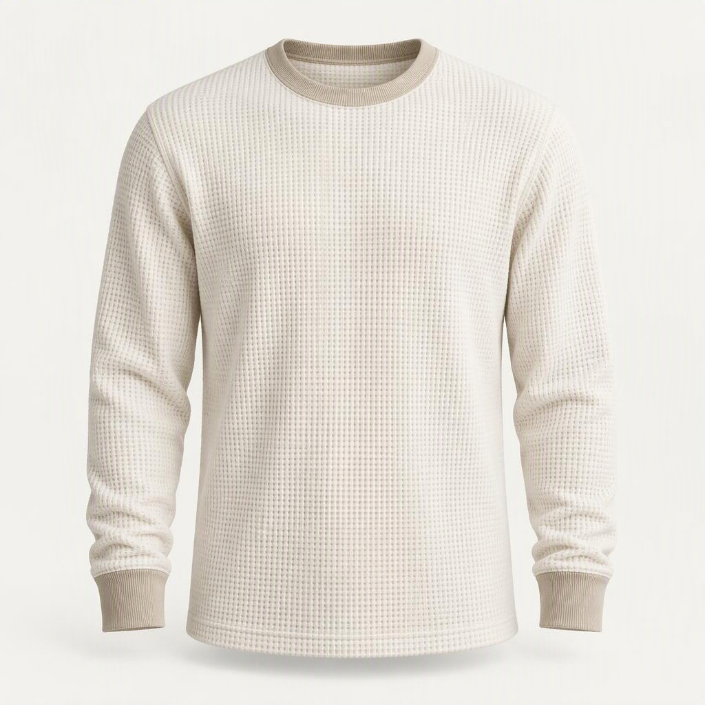 Longsleeve Waffle „Bone Sand“