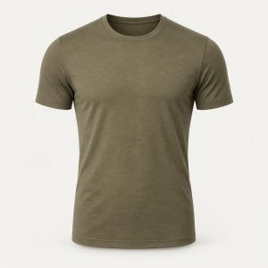 Merino Tee „Khaki Field“