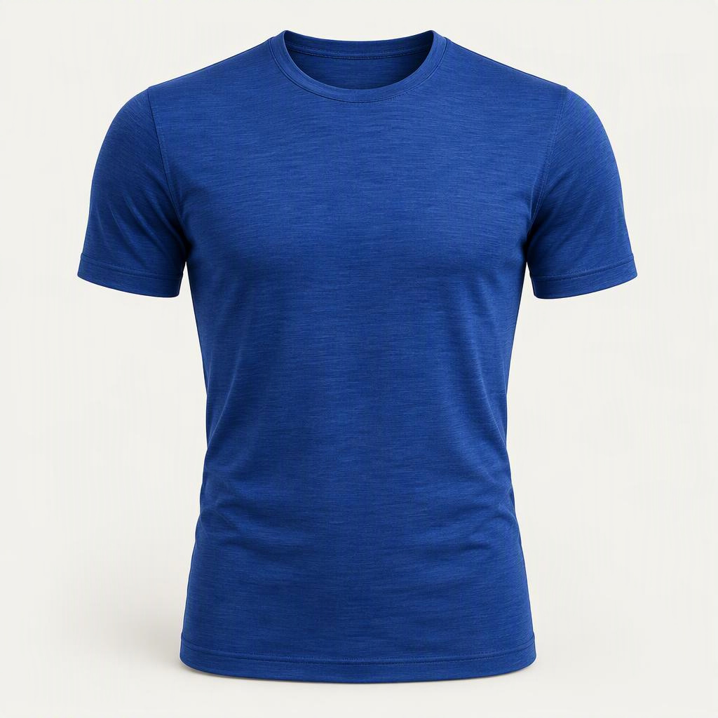 Merino Tee „Cobalt Rush“
