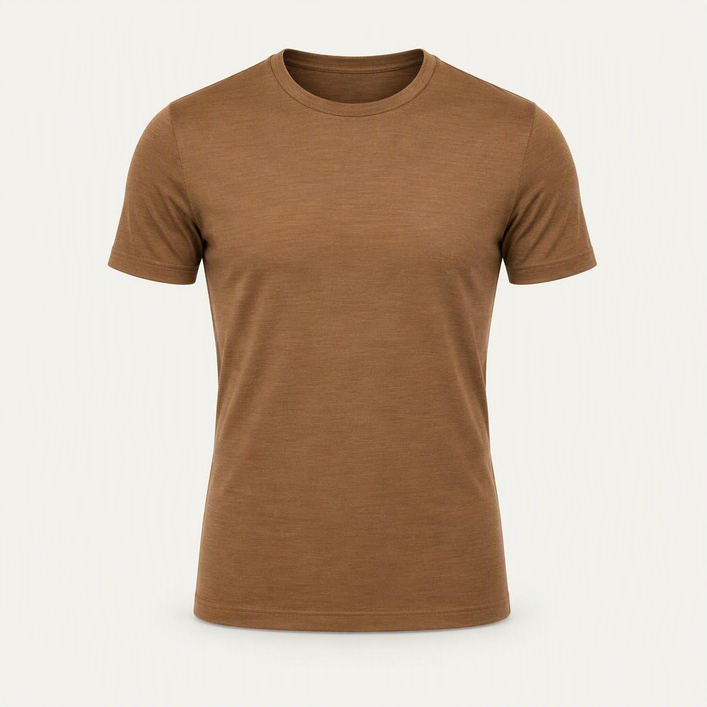 Merino Tee „Caramel“