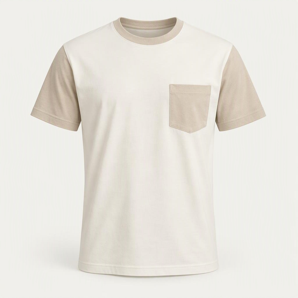 Pocket Tee „Bone Sand“