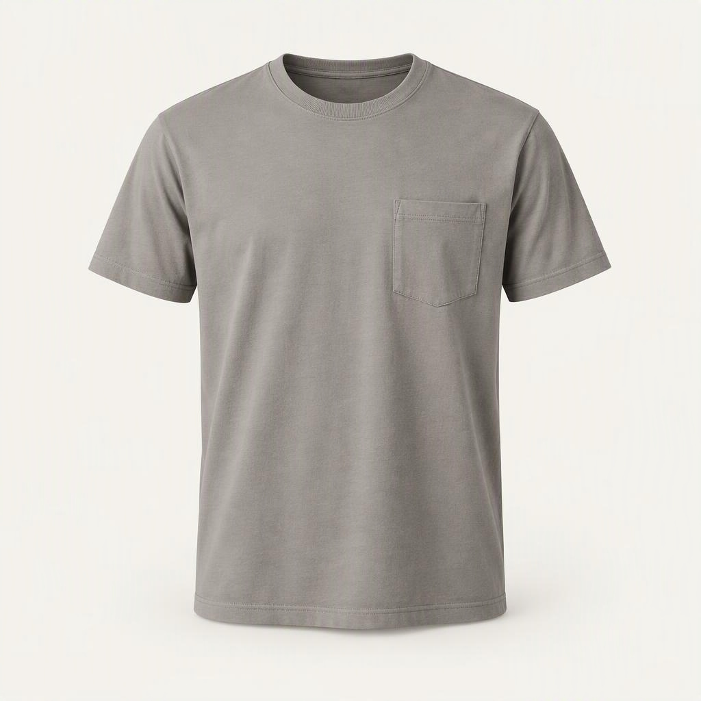 Pocket Tee „Pebble Grey“