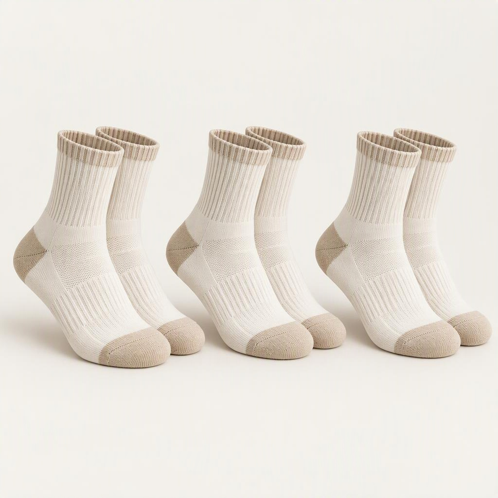 Quarter Socks 3er-Pack „Bone Sand“