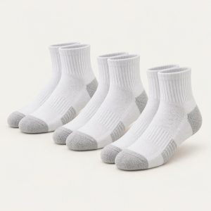 Quarter Socks 3er-Pack „Glacier White“