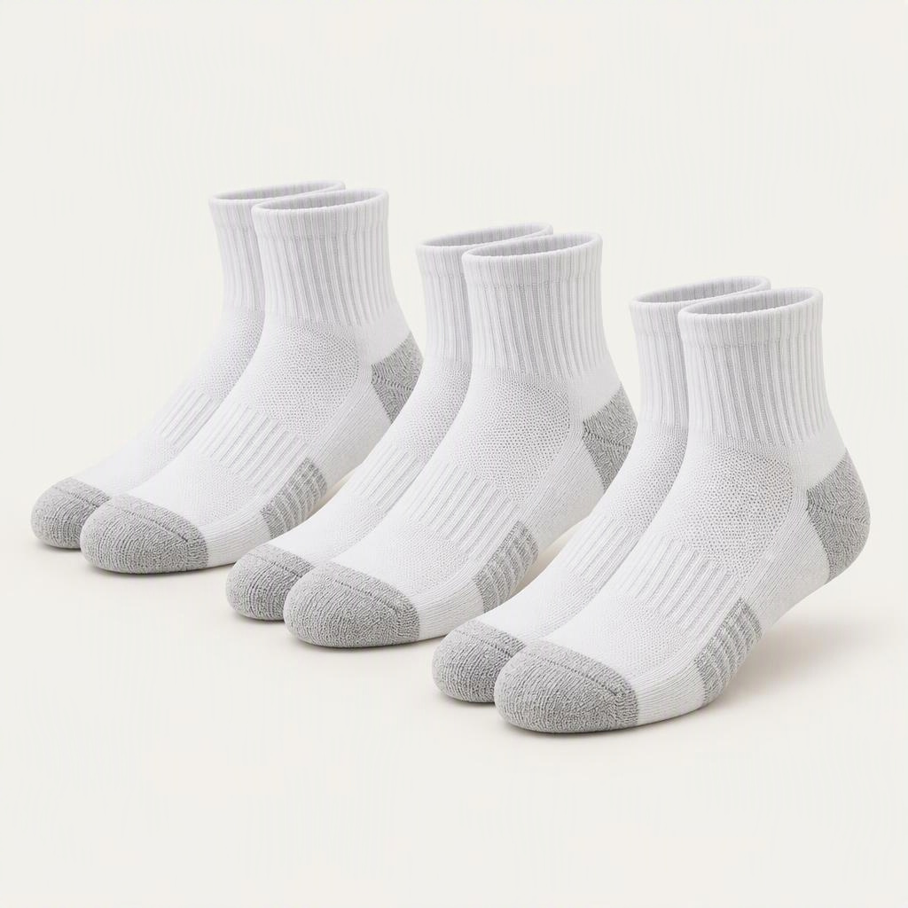 Quarter Socks 3er-Pack „Glacier White“