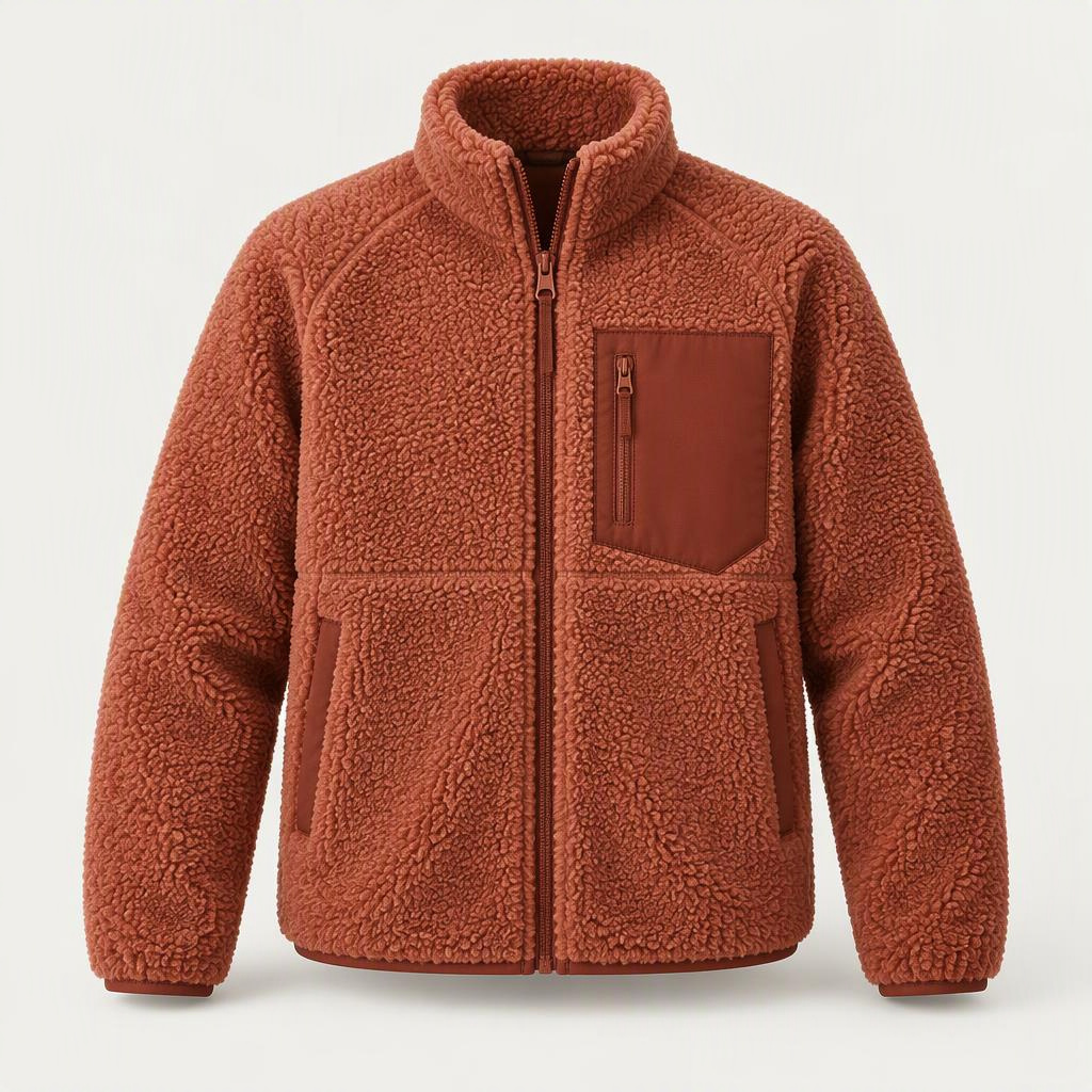 Sherpa Fleece Jacket „Terracotta“