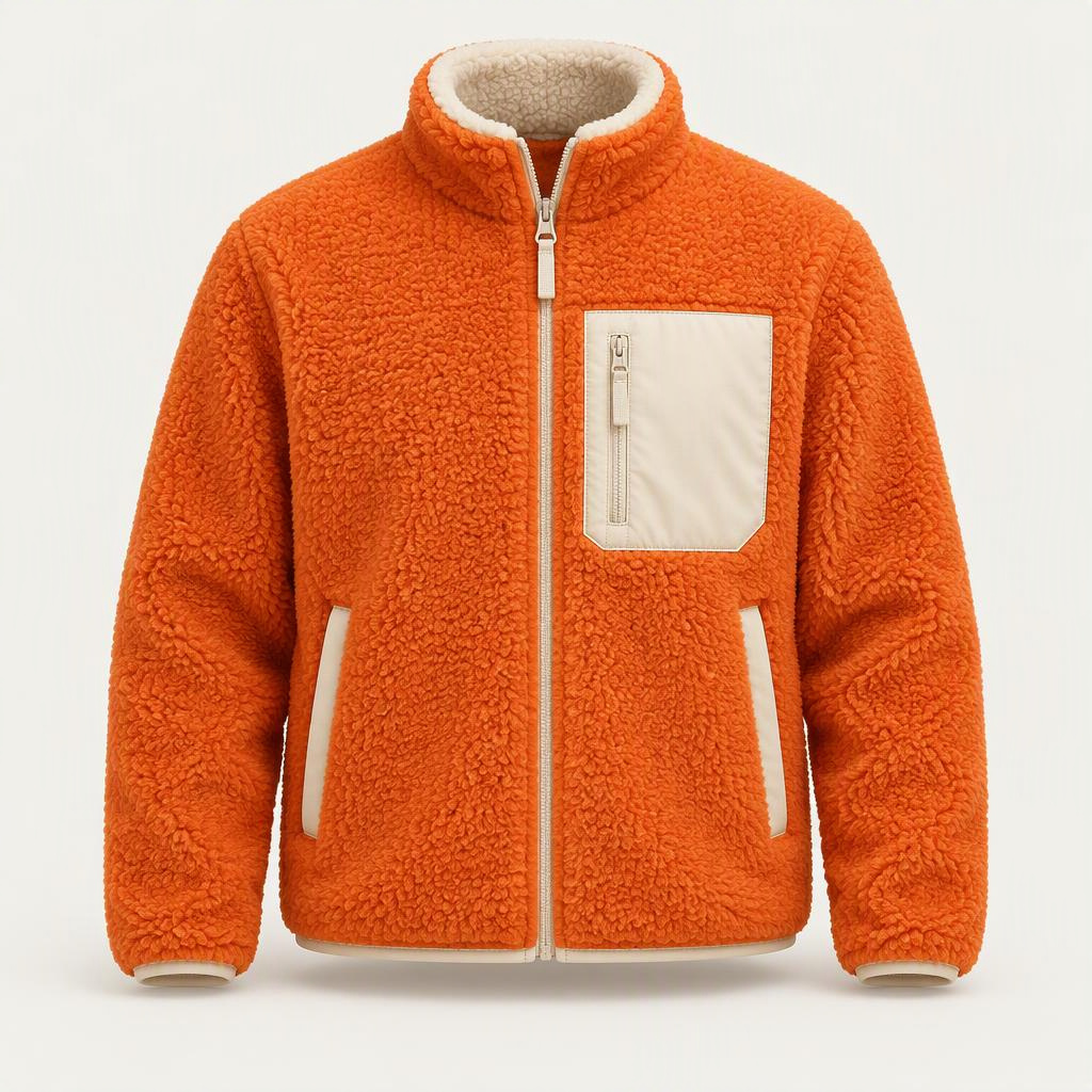 Sherpa Fleece Jacket „Tangerine Dream“