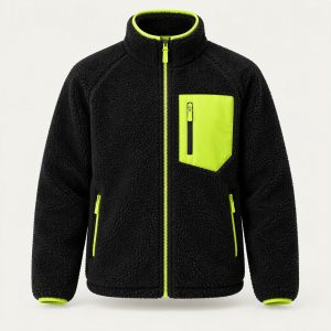Sherpa Fleece Jacket „Volt Black“
