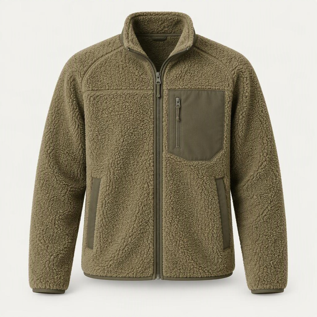 Sherpa Fleece Jacket „Khaki Field“