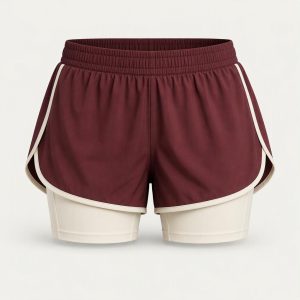 2-in-1 Short „Burgundy Cream“