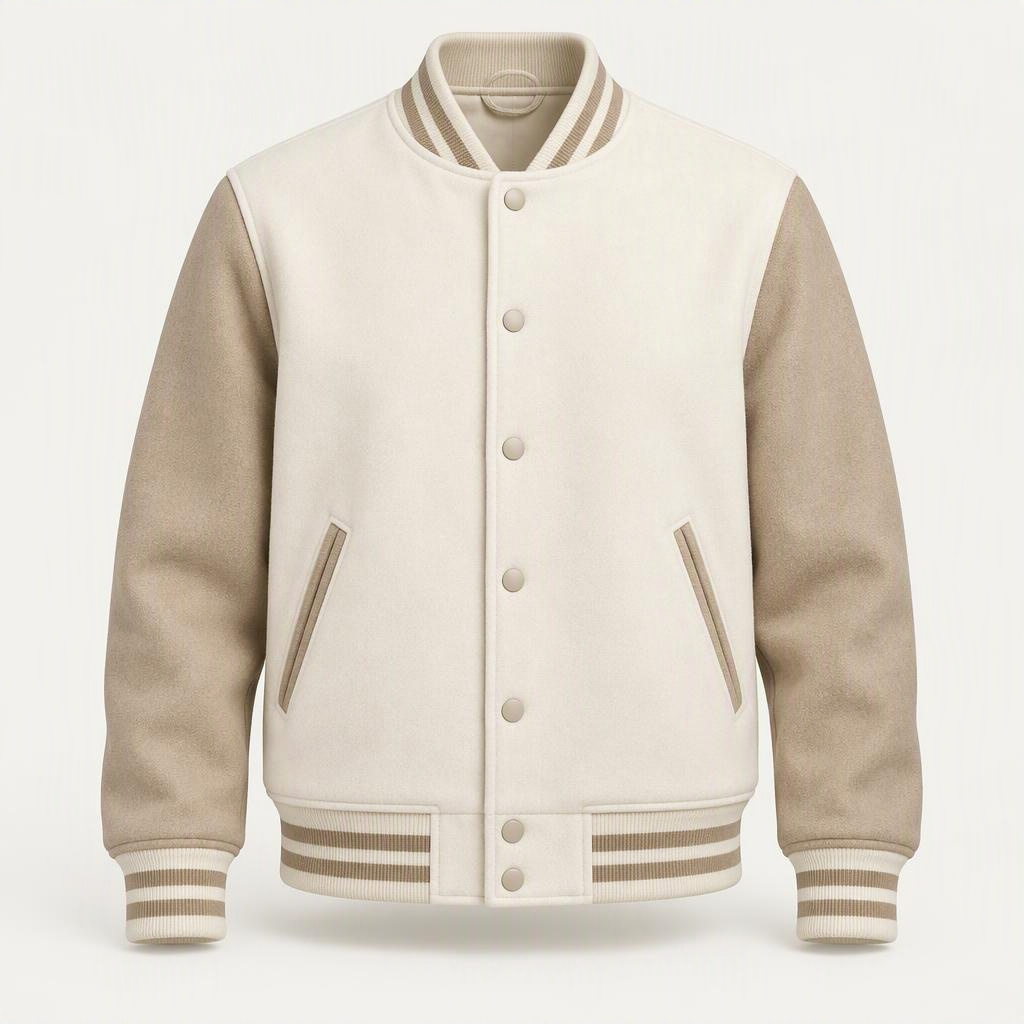 Varsity Jacket „Bone Sand“