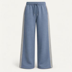 Wide Leg Sweatpant „Steel Blue“