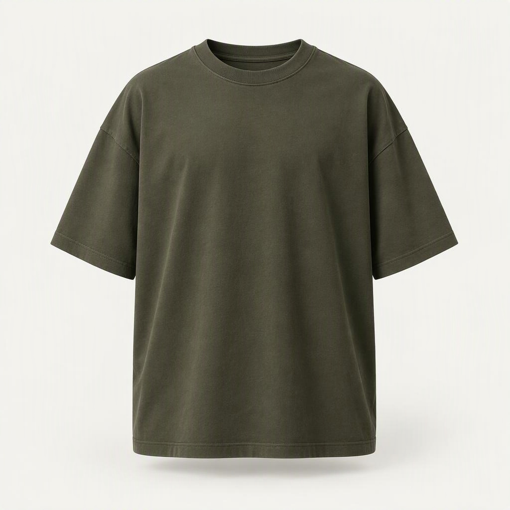 Boxy Tee „Shadow Olive“