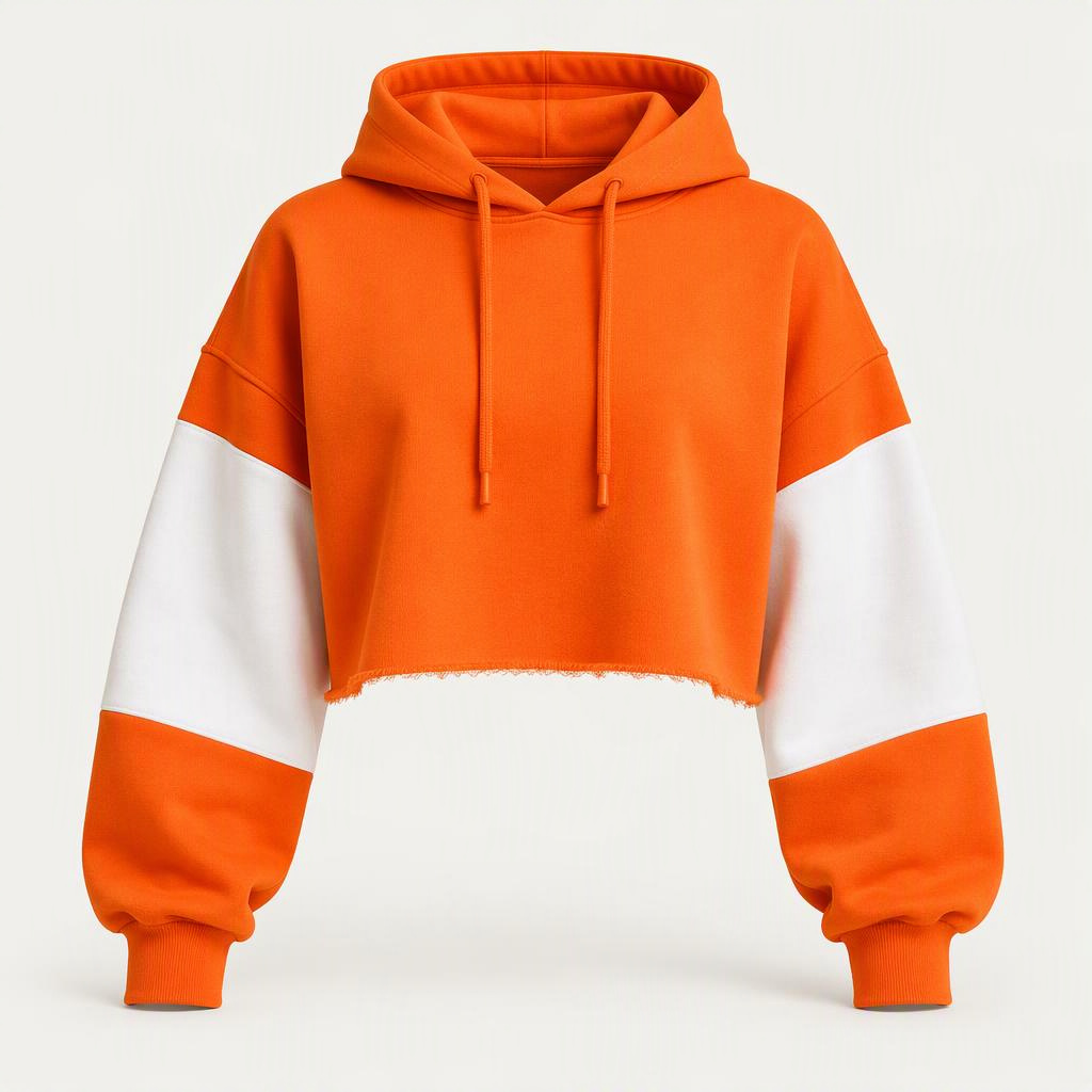 Cropped Hoodie „Signal Orange“