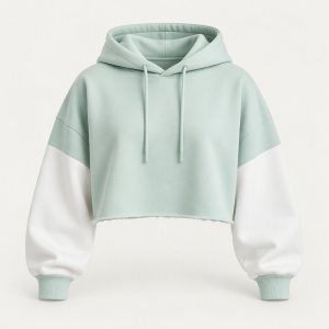 Cropped Hoodie „Arctic Mint“