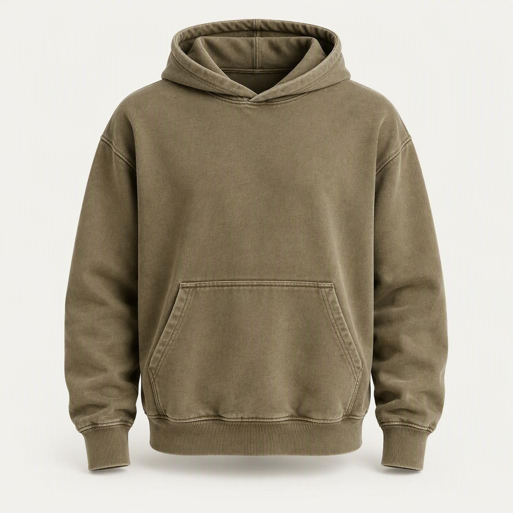 Garment Dyed Hoodie „Khaki Field“