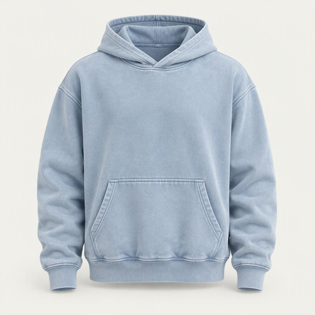 Garment Dyed Hoodie „Ice Blue“