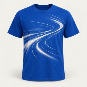 Graphic Motion Tee „Cobalt Rush“