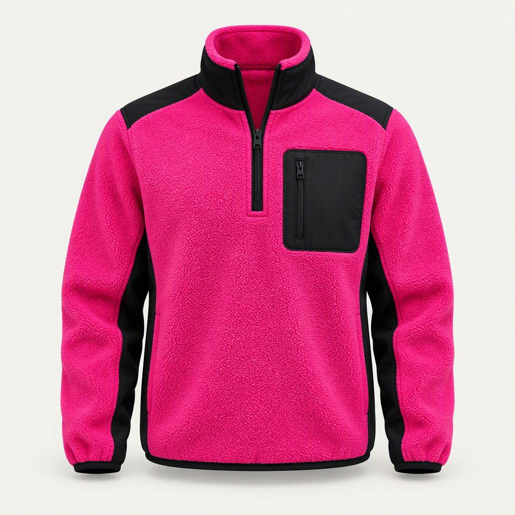 Half-Zip Fleece „Electric Pink“