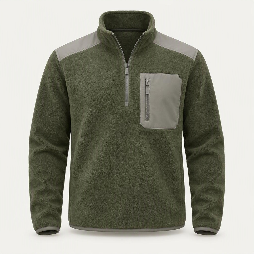 Half-Zip Fleece „Moss Stone“