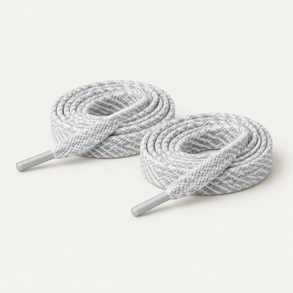 Schnürsenkel flach „Glacier White“