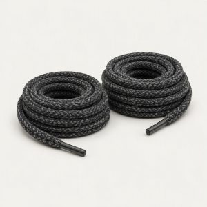 Schnürsenkel rund „Charcoal Heather“