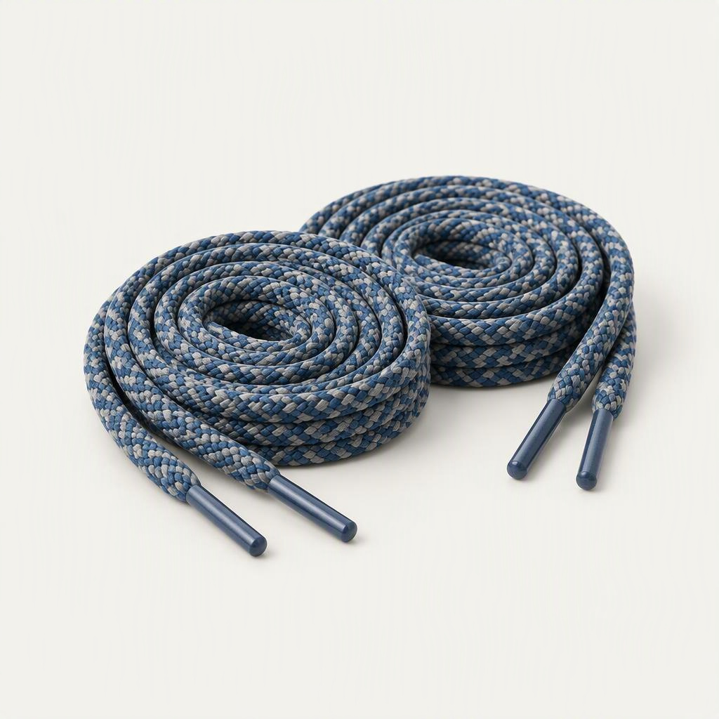 Schnürsenkel rund „Steel Blue“