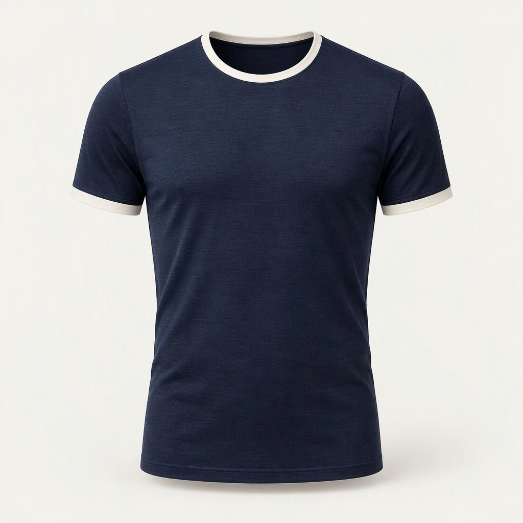 Merino Tee „Navy Chalk“