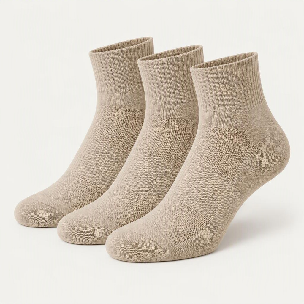Quarter Socks 3er-Pack „Sand Dune“
