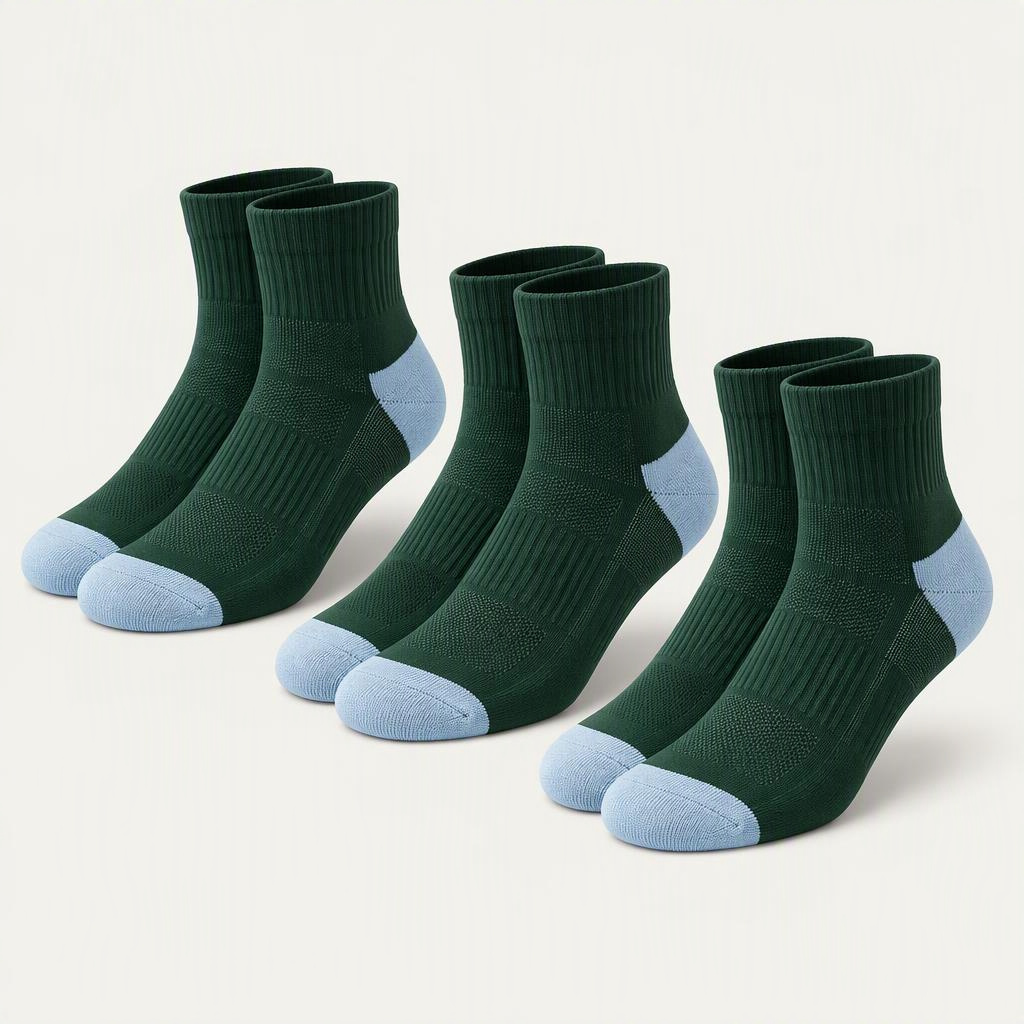 Quarter Socks 3er-Pack „Pine Ice“