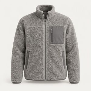 Sherpa Fleece Jacket „Pebble Grey“