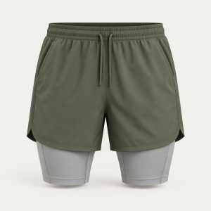 2-in-1 Short „Moss Stone“