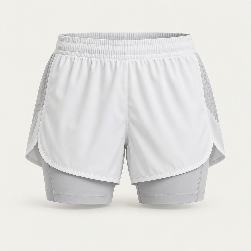 2-in-1 Short „Glacier White“